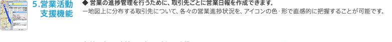 5.営業活動支援機能
